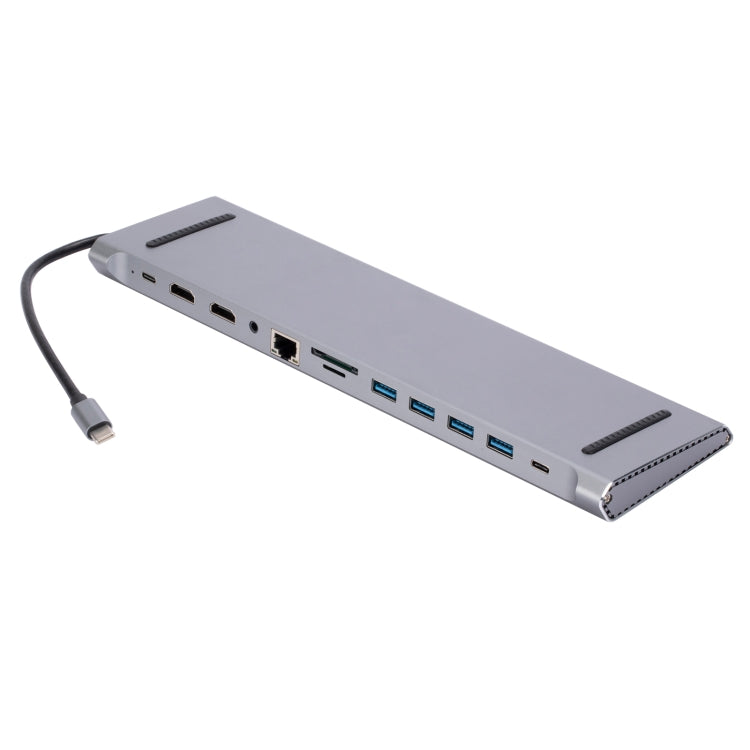 12 in 1 Type-C to Dual HDMI Docking Station