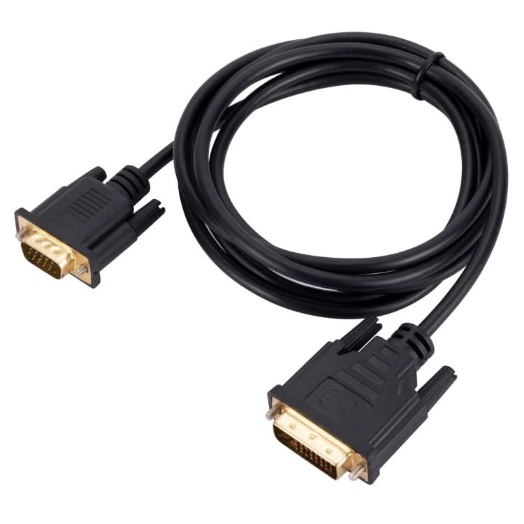 DVI to VGA Adapter Cable Computer Graphics Card Monitor Cable, Length: 1m My Store