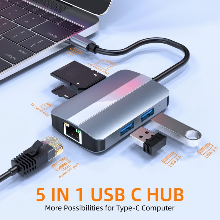 BYL-2112 5 in 1 USB-C / Type-C to USB Multifunctional Docking Station HUB Adapter My Store