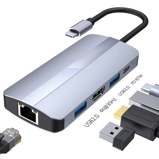 BYL-2109 5 in 1 USB-C / Type-C to USB Multifunctional Docking Station HUB Adapter