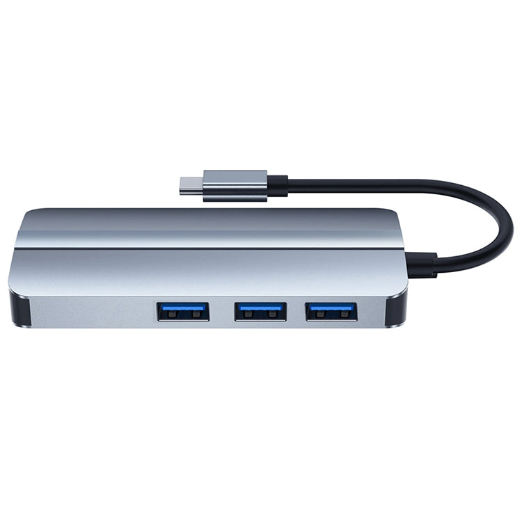 BYL-2209 6 in 1 USB-C / Type-C to USB Multifunctional Docking Station HUB Adapter