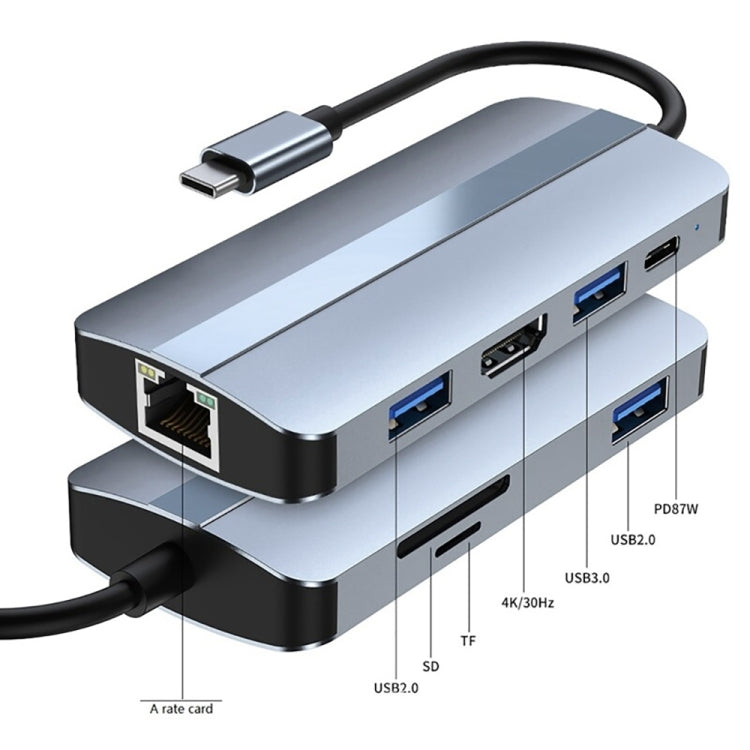 BYL-2205 8 in 1 USB-C / Type-C to USB Multifunctional Docking Station HUB Adapter My Store