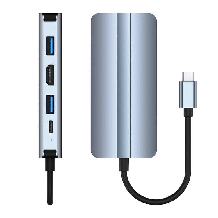 BYL-2205 8 in 1 USB-C / Type-C to USB Multifunctional Docking Station HUB Adapter