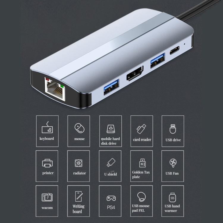 BYL-2206 9 in 1 USB-C / Type-C to USB Multifunctional Docking Station HUB Adapter My Store