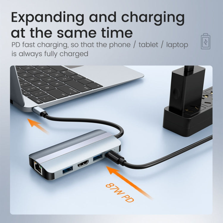 BYL-2206 9 in 1 USB-C / Type-C to USB Multifunctional Docking Station HUB Adapter My Store