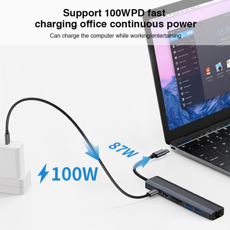 BYL-2303 7 in 1 USB-C / Type-C to USB Multifunctional Docking Station HUB Adapter My Store