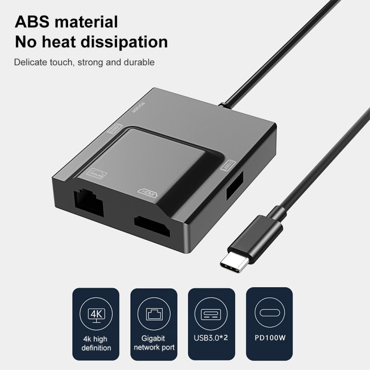 NK-3057HDMI 5 in 1 USB-C / Type-C Multifunctional Converter Docking Station HUB Adapter