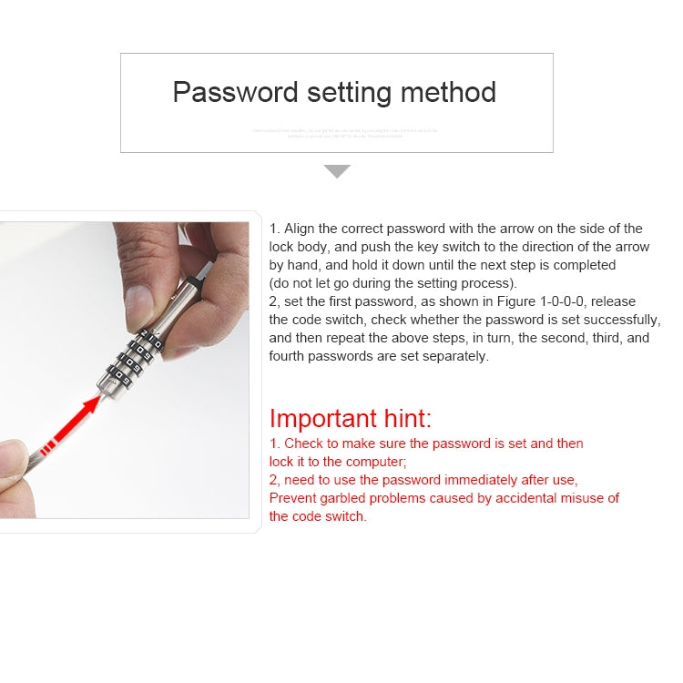 Universal USB Interface Laptop Security Lock