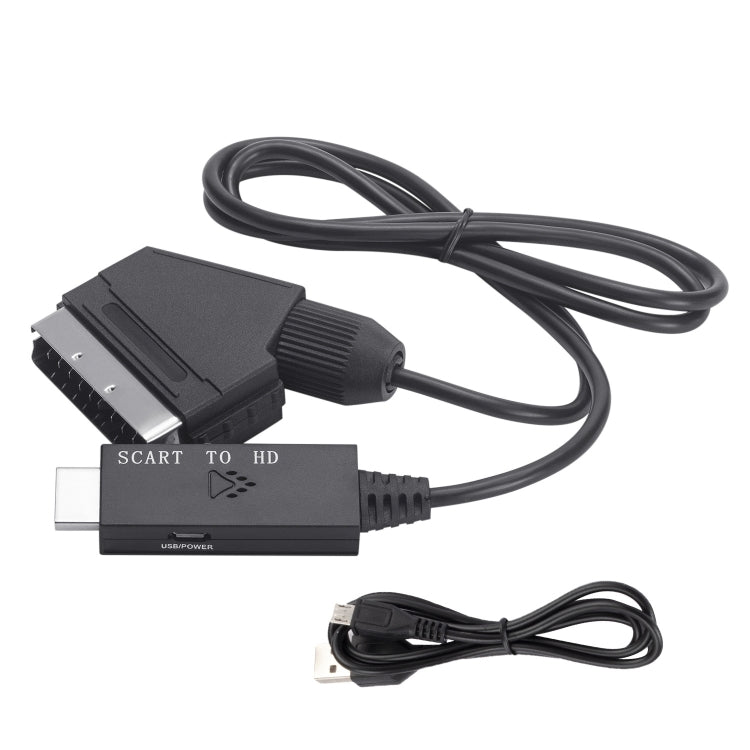 Scart To HDMI-Compatible Converter Video Audio Adapter Cable My Store