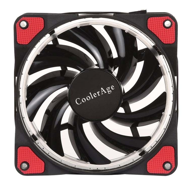 Color LED 12cm 4pin Computer Components Chassis Fan Computer Host Cooling Fan Silent Fan Cooling with Red Light My Store