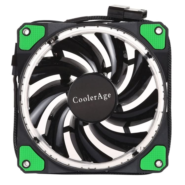 Color LED 12cm 3pin Computer Components Chassis Fan Computer Host Cooling Fan Silent Fan Cooling, with Power Connection Cable & Green Light My Store