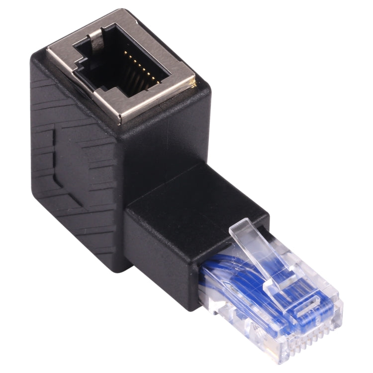 RJ45 Male to Female Converter 90 Degrees Extension Adapter for Cat5 Cat6 LAN Ethernet Network Cable My Store