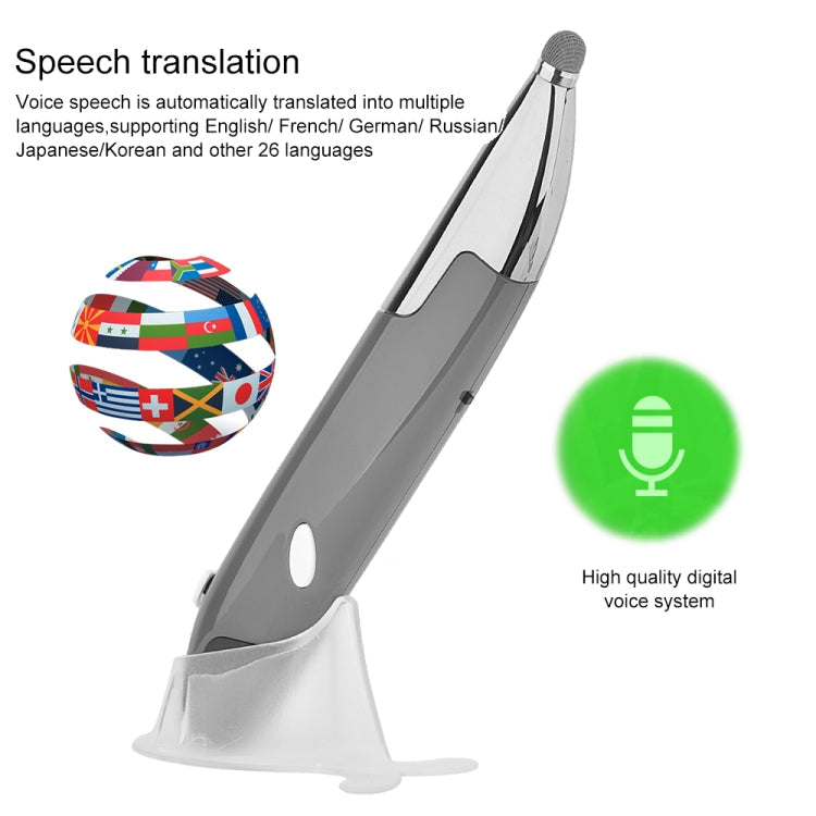 PR-06S 4-keys Smart Wireless Optical Mouse with Stylus Pen Function, Support Voice Operation / Translation