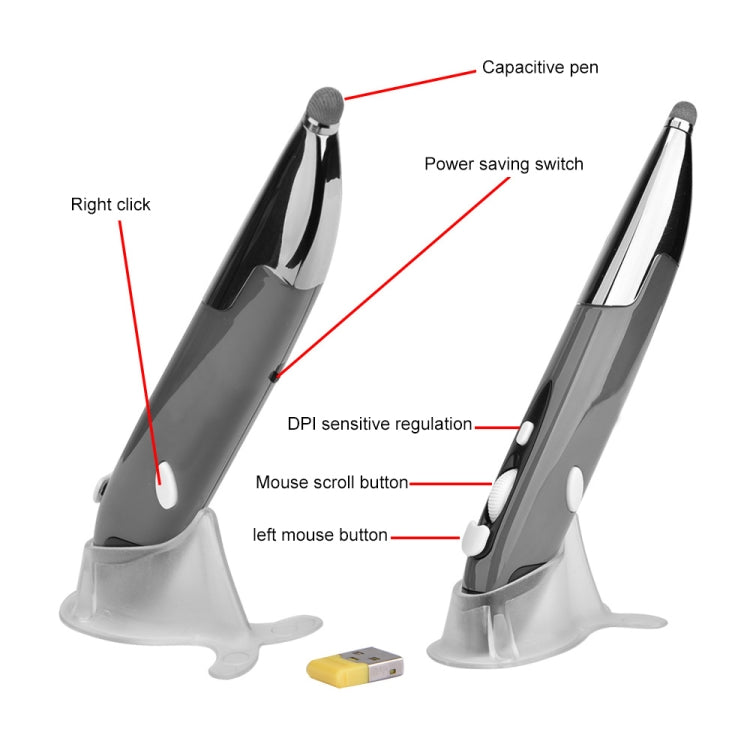 PR-06 4-keys Smart Wireless Optical Mouse with Stylus Pen Function My Store