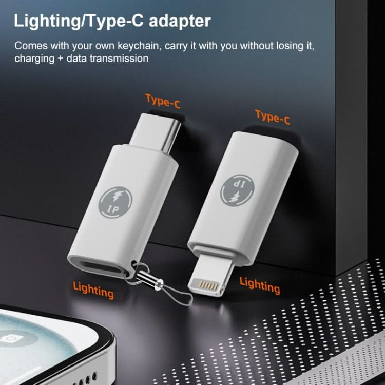 8 Pin Male to USB-C/Type-C Female ABS Charging Adapter