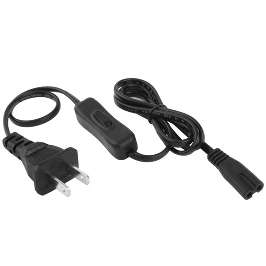 2 Prong Style US Plug AC Power Cord with 304 Switch, Length: 3m-Reluova