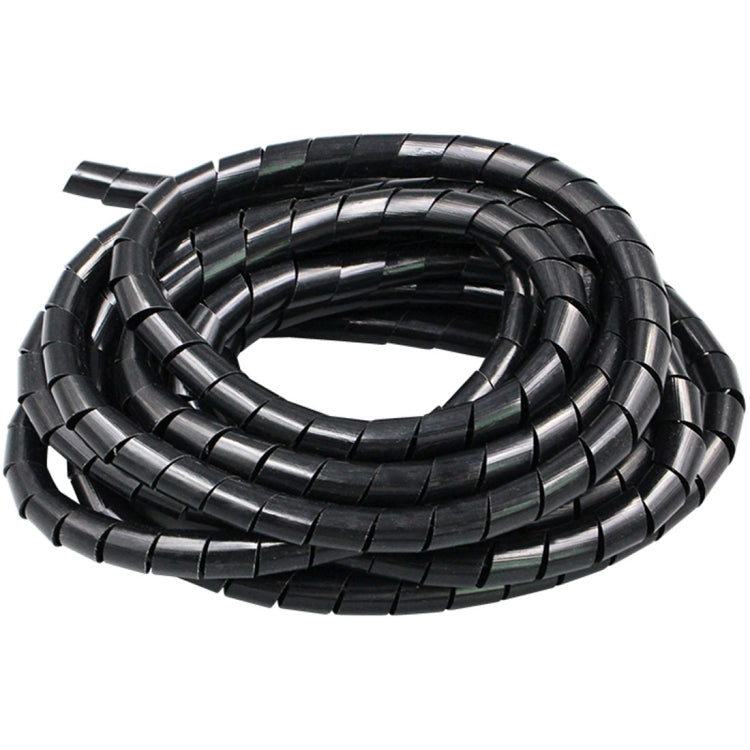 18m PE Spiral Pipes Wire Winding Organizer Tidy Tube, Nominal Diameter: 4mm