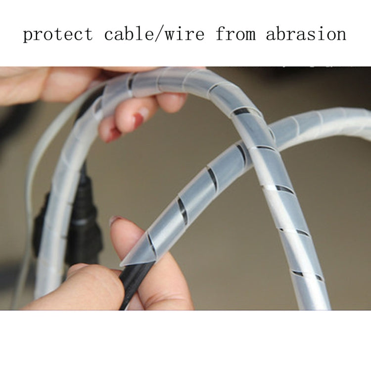 18m PE Spiral Pipes Wire Winding Organizer Tidy Tube, Nominal Diameter: 4mm