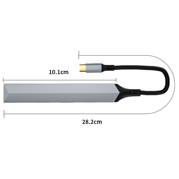 V253 5 in 1 USB-C/Type-C to USB Multifunctional Docking Station HUB Adapter