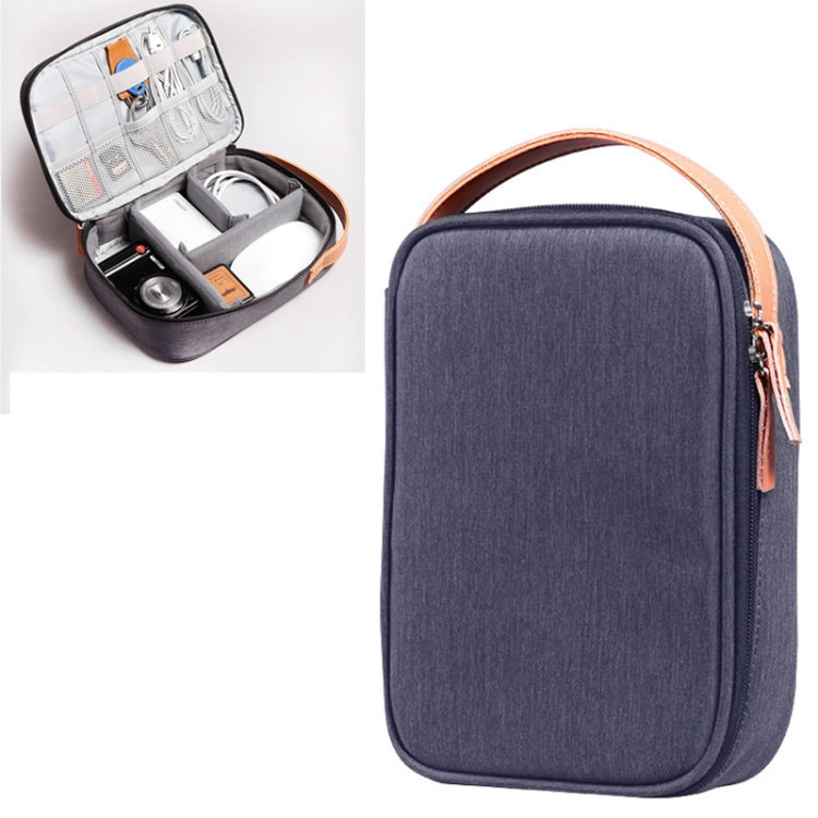 Multi-function Headphone Charger Data Cable Storage Bag, Ultra Fiber Portable Power Pack, Size: L, 16.5x6x23.5cm