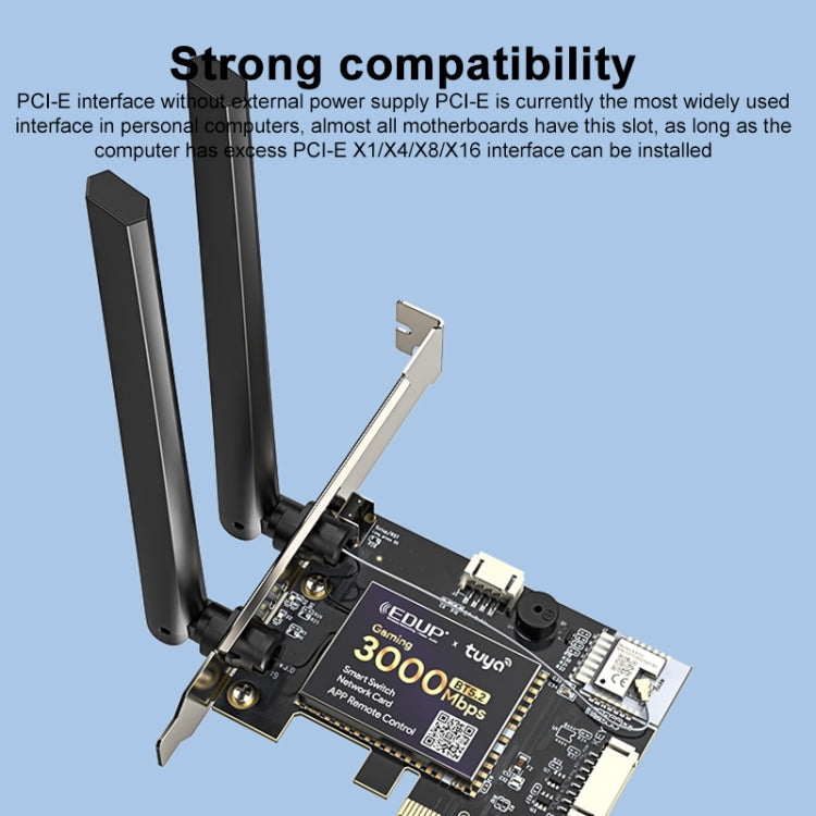 EDUP AX200SW 3000Mbps Remote Control Computer Power On and Off Network Card