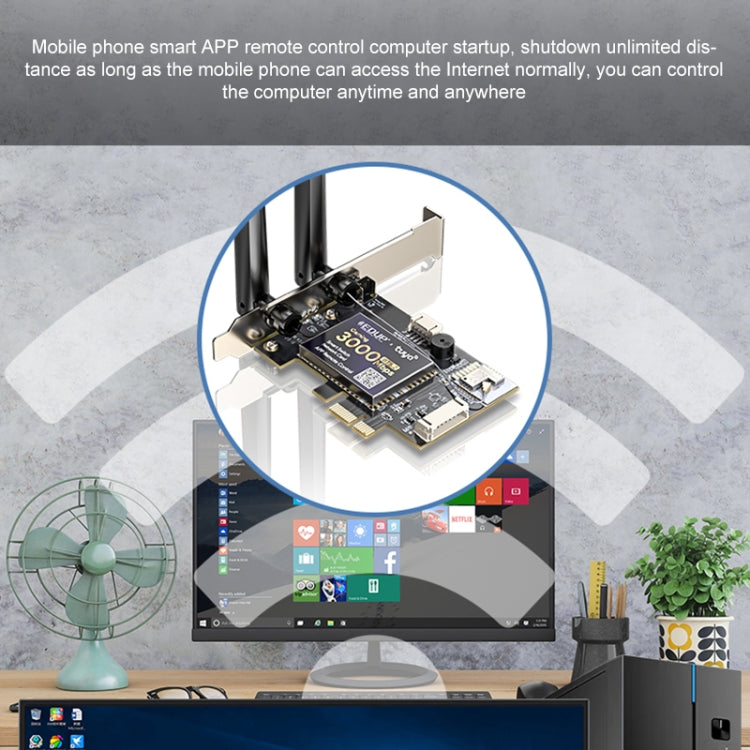 EDUP AX200SW 3000Mbps Remote Control Computer Power On and Off Network Card