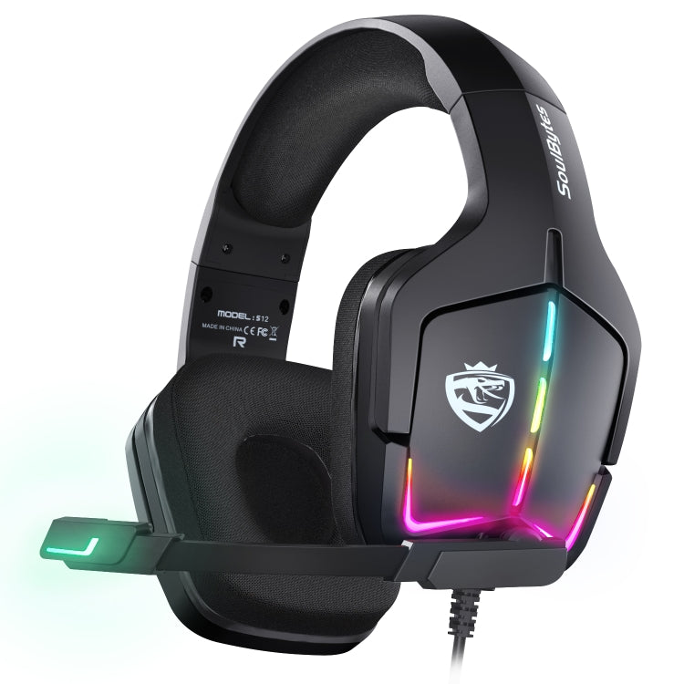 Soulbytes S12 USB + 3.5mm 4 Pin Adjustable RGB Light Gaming Headset with Mic My Store