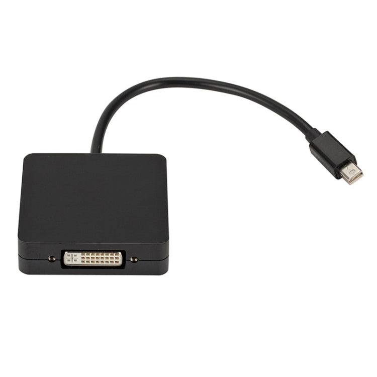 3 in 1 Mini DP Male to HDMI + VGA + DVI Female Square Adapter, Cable Length: 18cm My Store