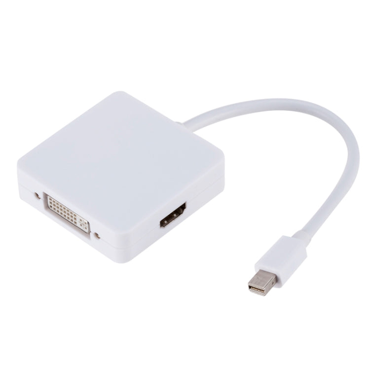 3 in 1 Mini DP Male to HDMI + VGA + DVI Female Square Adapter, Cable Length: 18cm My Store