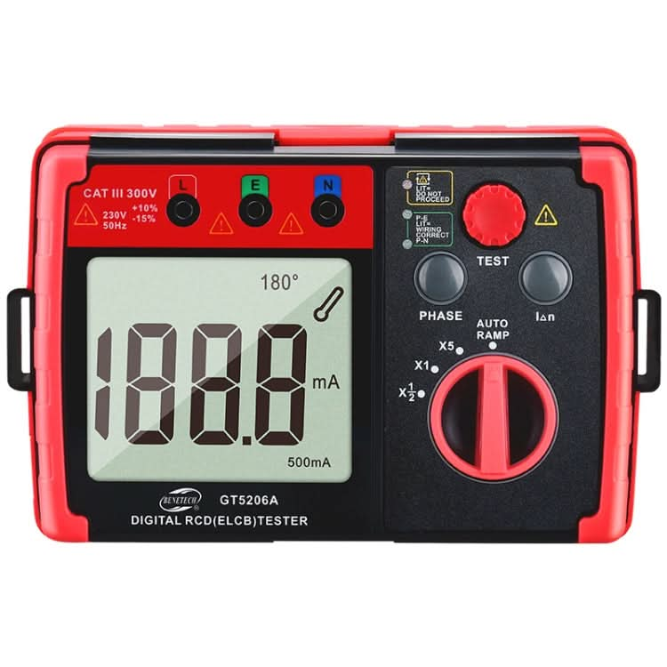 BENETECH GT5206A Professional LCD Digital Leakage Protector Switch Tester My Store