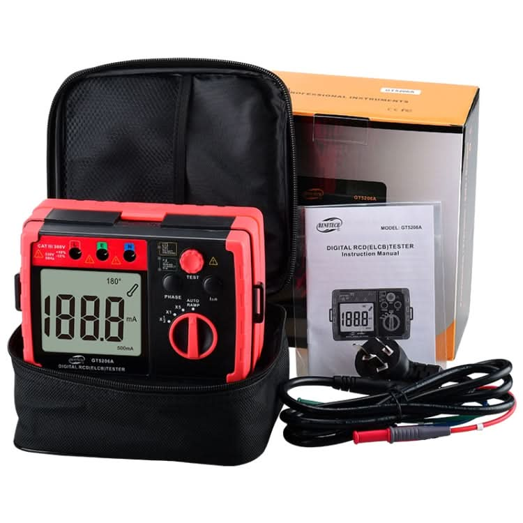 BENETECH GT5206A Professional LCD Digital Leakage Protector Switch Tester My Store