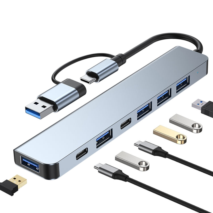 BYL-2217TU 7 in 1 USB 3.0 and Type-C / USB-C to USB 3.0 USB 2.0 HUB Adapter My Store