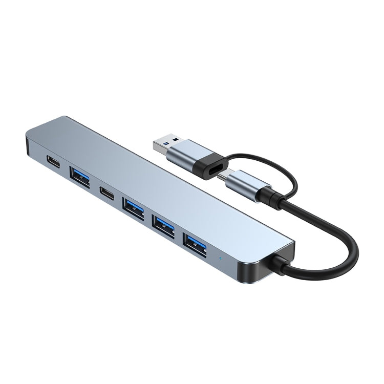 BYL-2217TU 7 in 1 USB 3.0 and Type-C / USB-C to USB 3.0 USB 2.0 HUB Adapter My Store