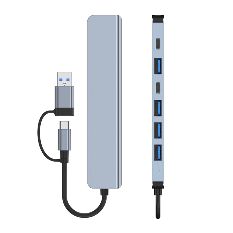 BYL-2217TU 7 in 1 USB 3.0 and Type-C / USB-C to USB 3.0 USB 2.0 HUB Adapter My Store