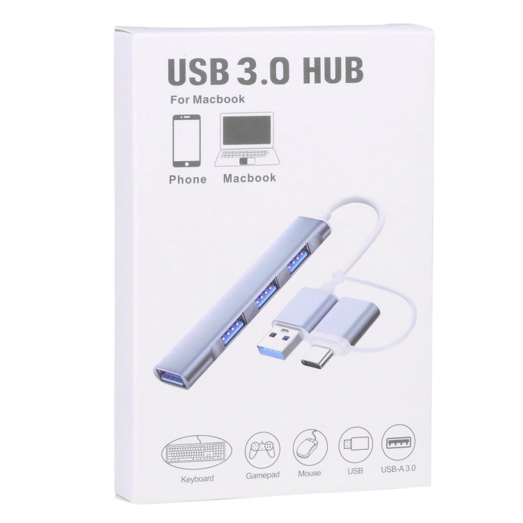 A-806 5 in 1 USB 3.0 and Type-C / USB-C to USB 3.0 HUB Adapter