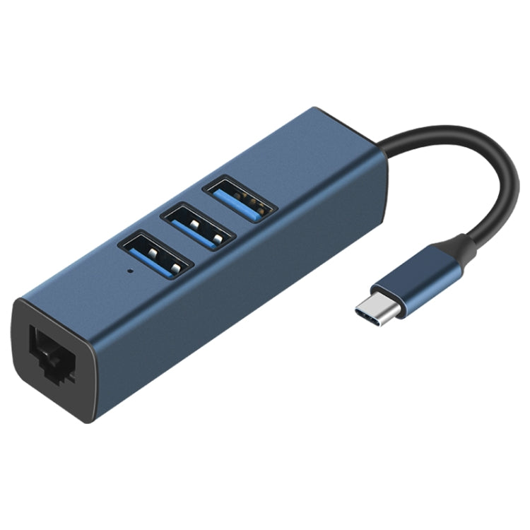 RDS 6307-3 USB-C / Type-C to USB3.0 + Dual USB2.0 + RJ45 4 in 1 HUB Adapter My Store