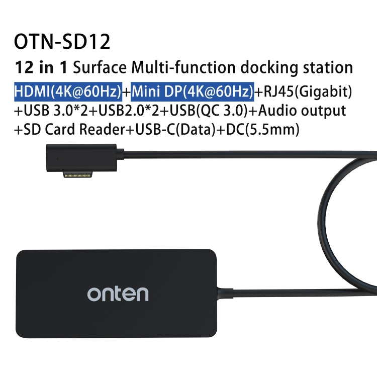 Onten SD12 For Microsoft Surface 12 in 1 Multi-function Docking Station My Store