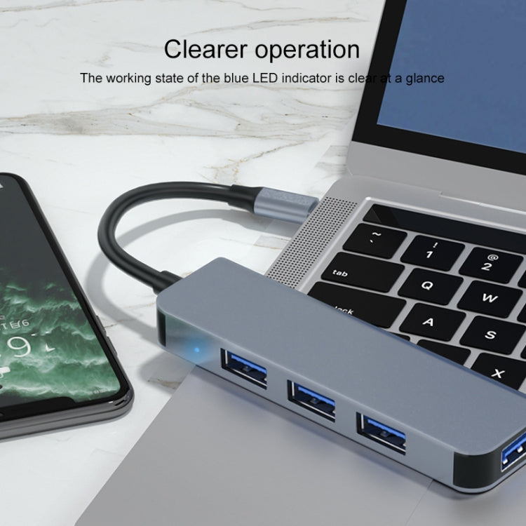 BYL-2013U 4 in 1 USB to USB 3.0 x 1 + USB 2.0 x 3 HUB Adapter My Store