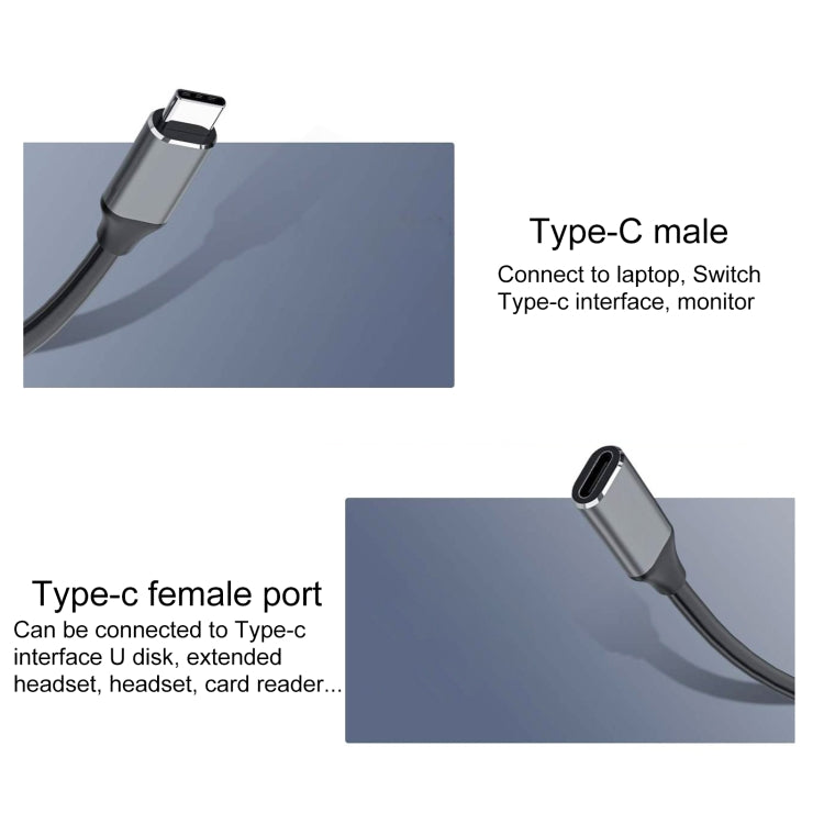 USB-C / Type-C Male to USB-C / Type-C Female Adapter Cable, Cable Length: 50cm