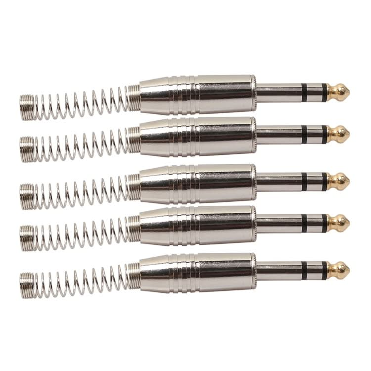 5 PCS 6.35mm Metal Audio Plug Stereo Microphone Cord Plug My Store