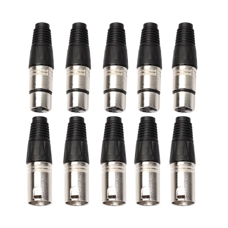 5 Pairs 3 Pin XLR Plug Male + Female Jack Mic Jack Plug Socket Connector My Store