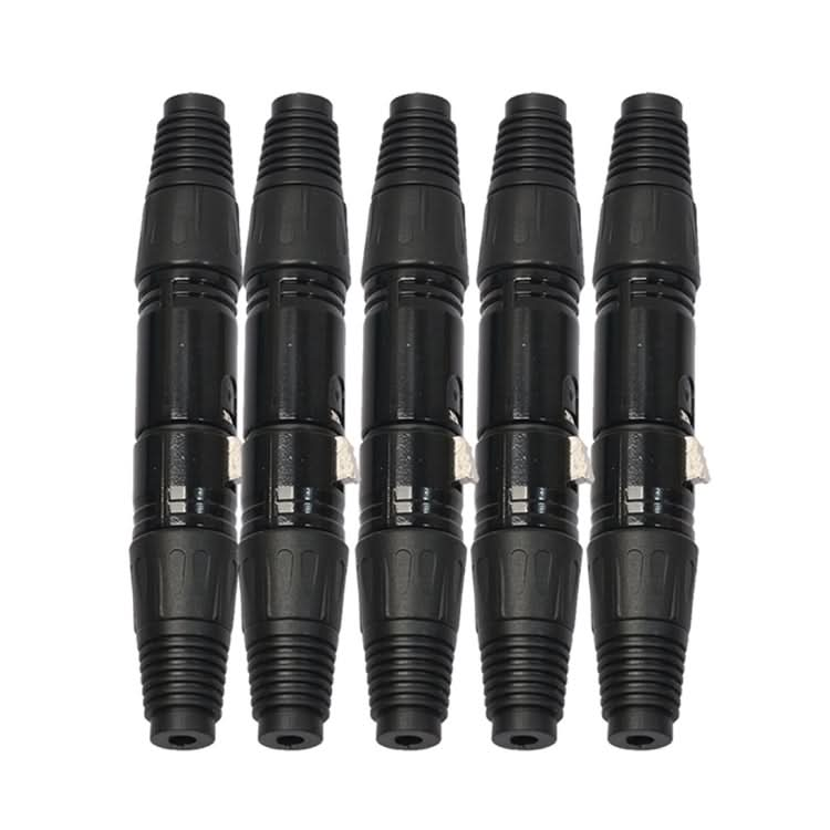 5 Pairs Black 3 Pin XLR Audio Cable Connector Male and Female My Store