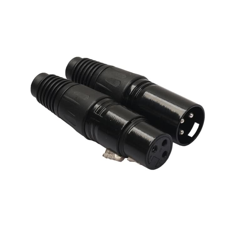 5 Pairs Black 3 Pin XLR Audio Cable Connector Male and Female My Store