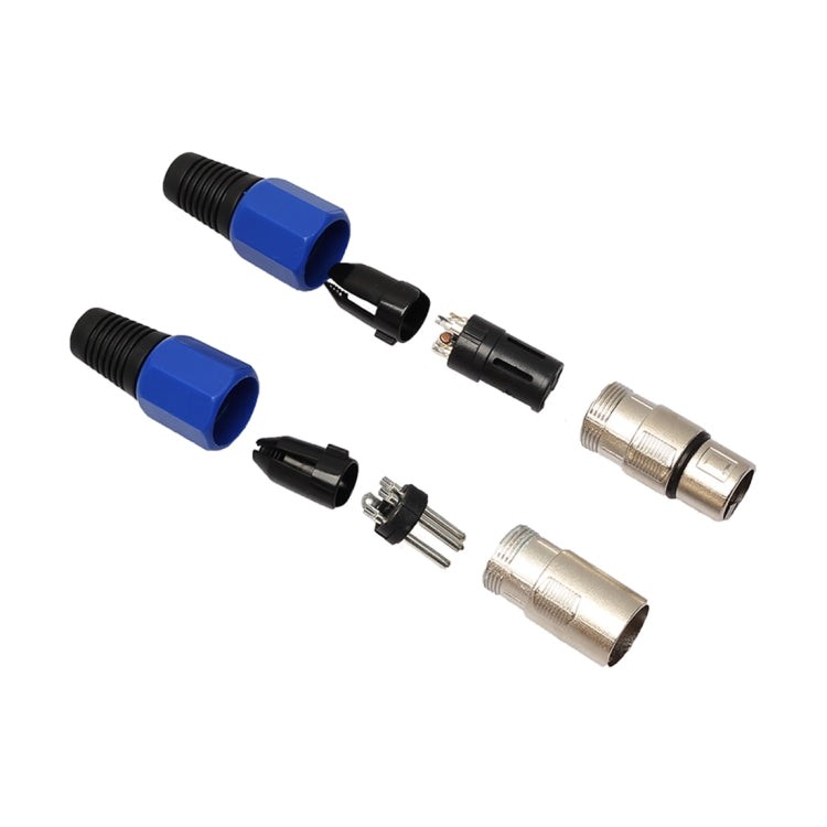 10 Pairs Metal Female Male XLR 3 Pin Jack Socket Plug Audio Connector