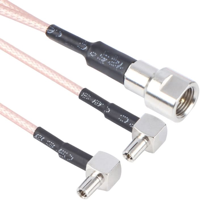 Dual TS9 to RG316 Coaxial RF Connector Cable Extension Cable, Specification: Reluova