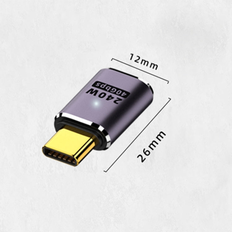 240W USB-C/Type-C Female to USB-C/Type-C Male 40Gbps Straight Adapter with Light My Store