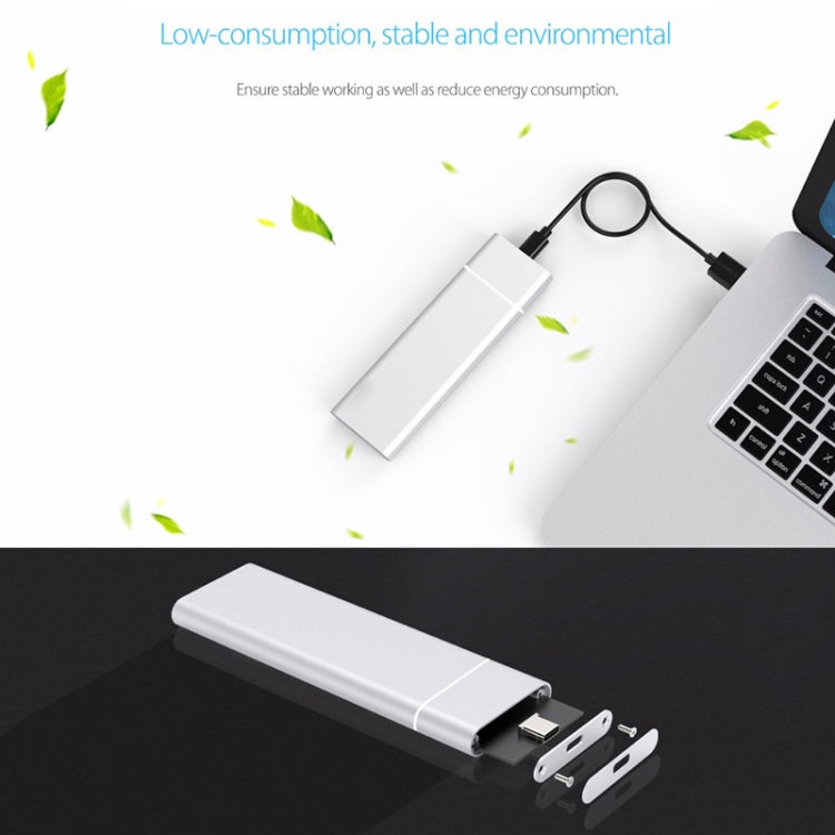 M.2 NGFF to USB-C / Type-C USB 3.1 Interface Aluminum Alloy SSD Enclosure