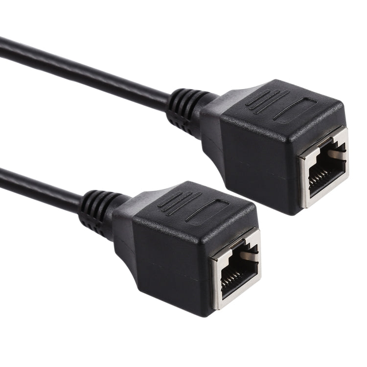 RJ45 Female to Female Ethernet LAN Network Extension Cable Cord, Cable Length: 30cm