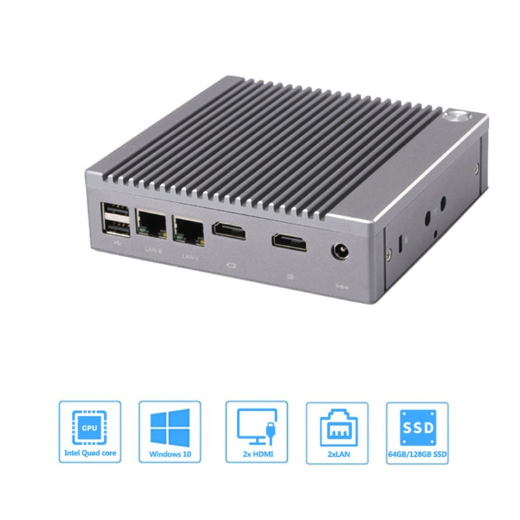 K660S Mini-PC mit Windows- und Linux-System, Intel Celeron-Prozessor N2840 Quad-Core 1,83–2,25 GHz, 2 GB RAM + 32 GB SSD