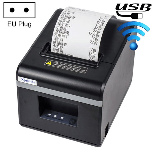 Xprinter N160II USB+WIFI Interface 80mm 160mm/s Automatic Thermal Receipt Printer, UK Plug